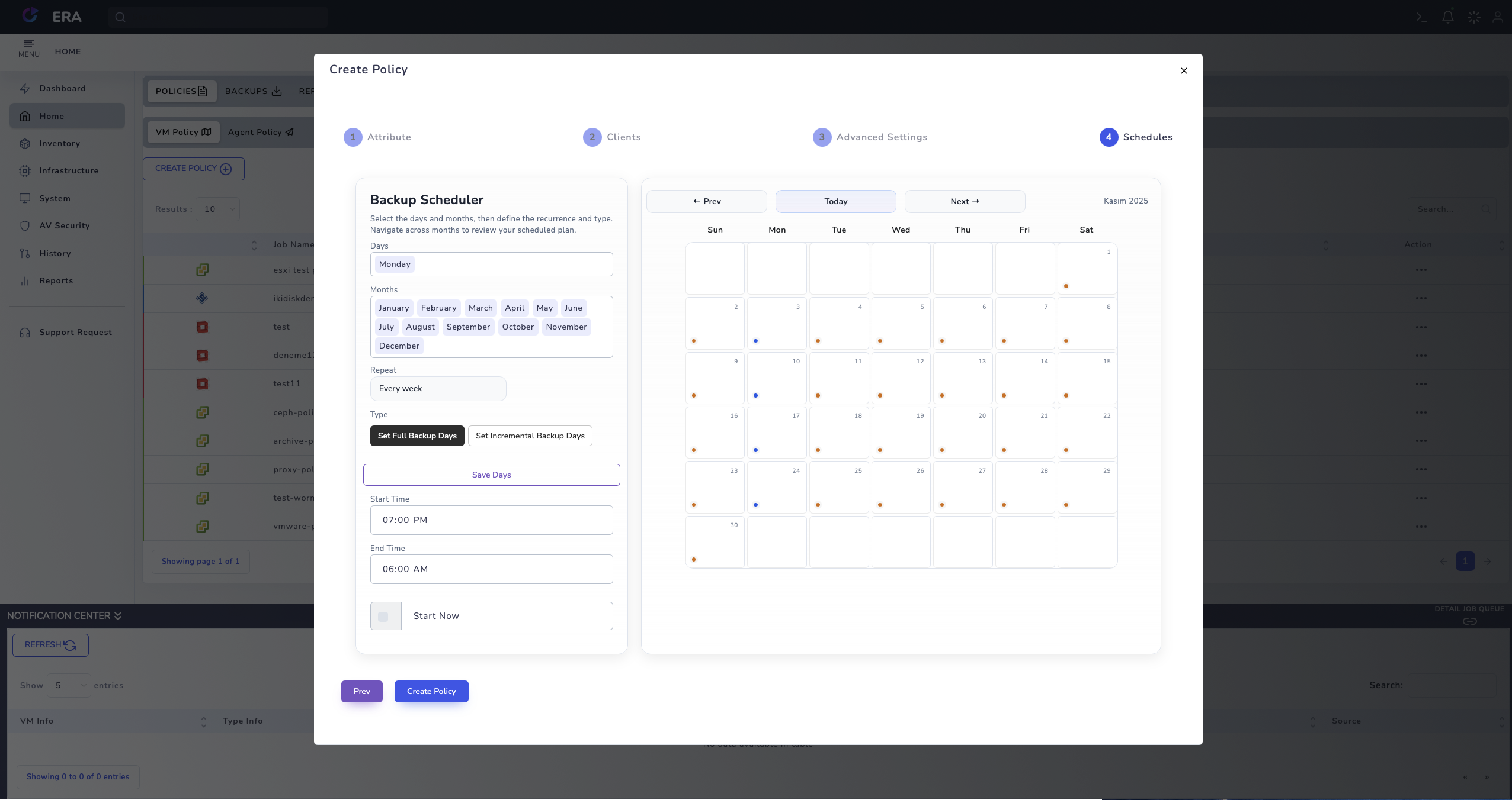 EraBackup Job Scheduler