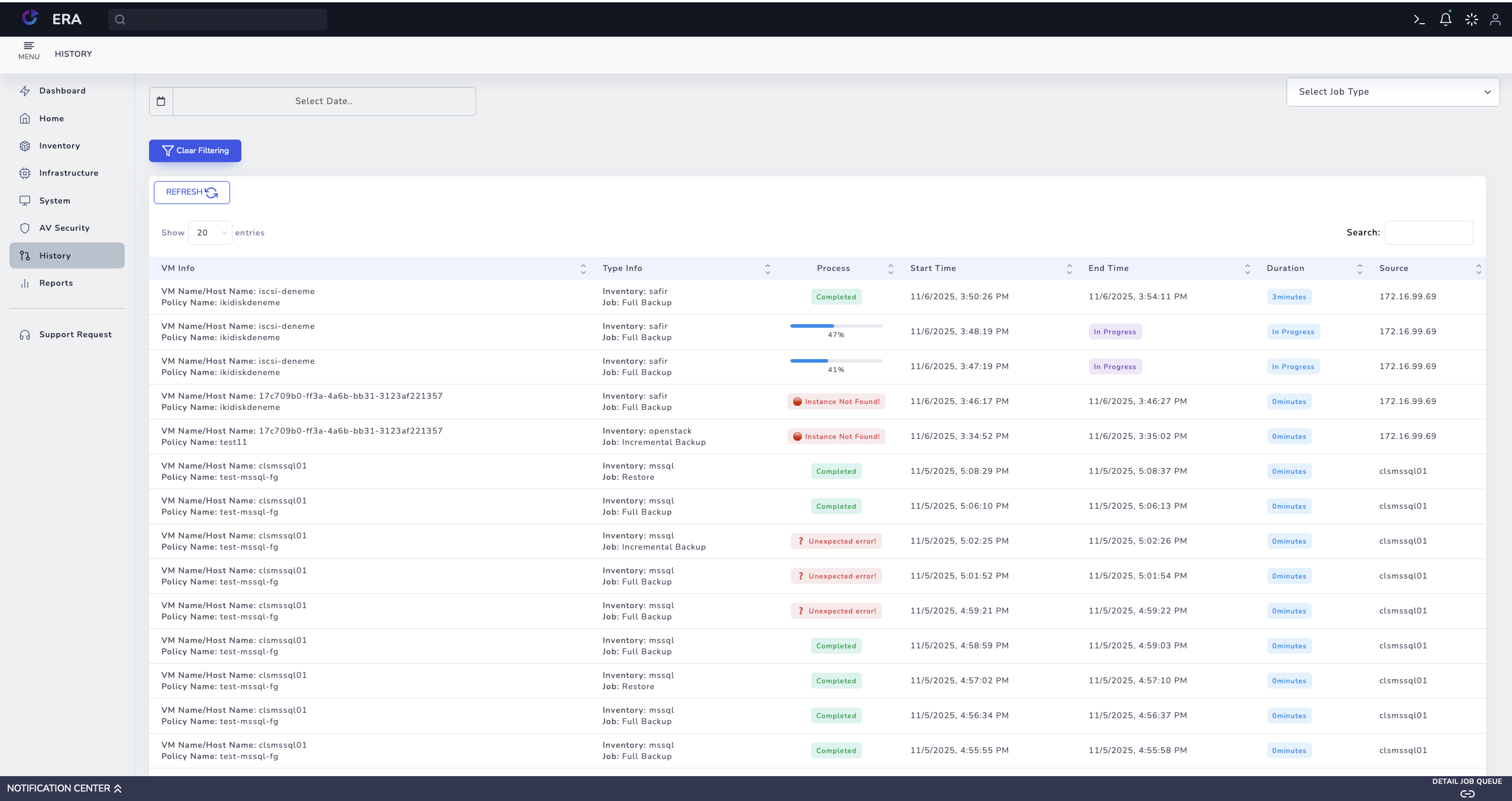 EraBackup Geri Yükleme Sihirbazı